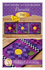 Patchwork Accent Runner: May Pansies SF 49957