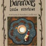 Santa & Reindeer Candle Mat by Bareroots Little Stitchies BR159