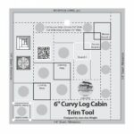Creative Grids Curvy Log Cabin Trim Tool 6in Finished Blocks Quilt Ruler CGRJAW6