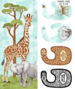 Baby Safari in Turquoise Multi Panel by Northcott DP24671-63