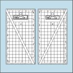 Half-Rectangle Triangle 2:1 Ruler Set Large HRCTRI2:1LG