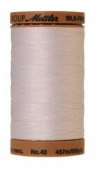 Mettler Silk-Finish 40wt Solid Cotton Thread 500yd/457M White 9135-2000