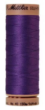 Silk-Finish 40wt Solid Cotton Thread 164yd/150M Iris Blue by Mettler 9136-0030