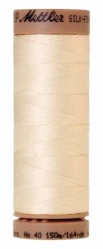 Silk-Finish 40wt Solid Cotton Thread 164yd/150M Antique White by Mettler 9136-3612