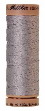 Silk-Finish 40wt Solid Cotton Thread 164yd/150M Ash by Mettler 9136-2791