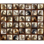 Stallion Song in Small Horse Picture Patches by QT Fabrics 29935 -A