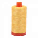 Mako Cotton Thread Solid 50wt 1422yds Pale Yellow by Aurifil USA A1050-1135