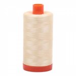 Mako Cotton Thread Solid 50wt 1422yds Light Lemon by Aurifil USA A1050-2110