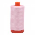 Mako Cotton Thread Solid 50wt 1422yds Pale Pink by Aurifil USA A1050-2410