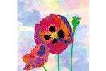 Flower Panel in Poppy Bright By Lewis and Irene LEIDB10 - Image 2