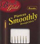 Clover Black Gold Between / Quilting Needle Size 9 6ct 4960CV