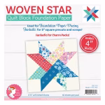 4in Woven Star Quilt Block Foundation Papers ISE-7011