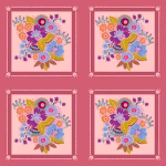 Allegory in Glow Square Dance Panel By Anna Maria Textiles for Northcott AMT144-23L